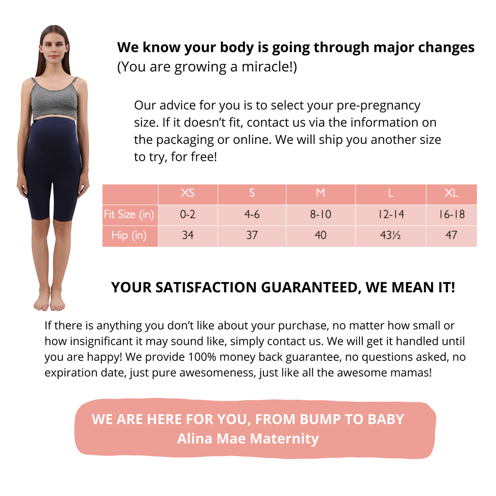 Maternity Yoga Shorts with Pockets Bottoms Alina Mae Maternity   