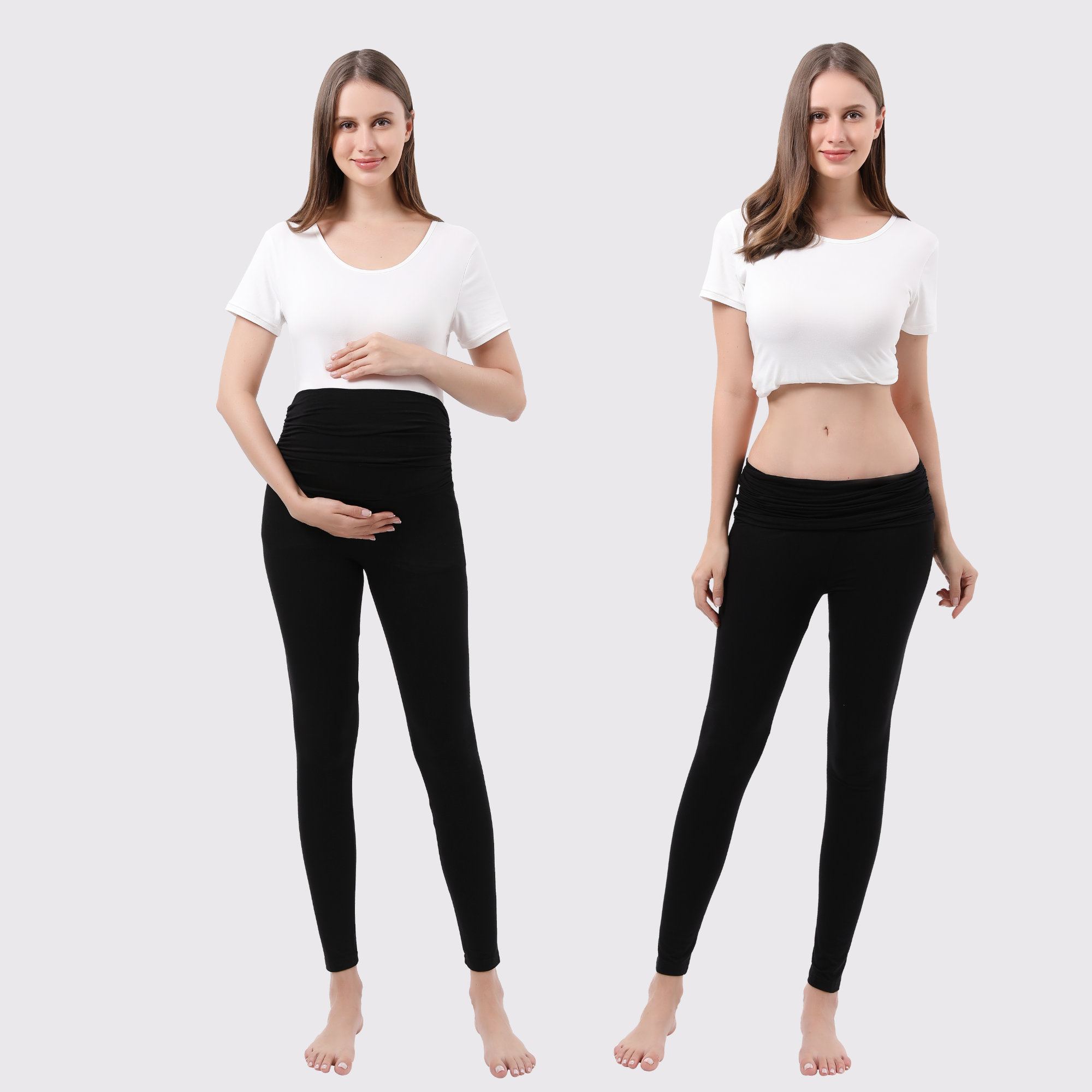 "Bump and Beyond" Leggings Bottoms Alina Mae Maternity Black Small (4-6) 