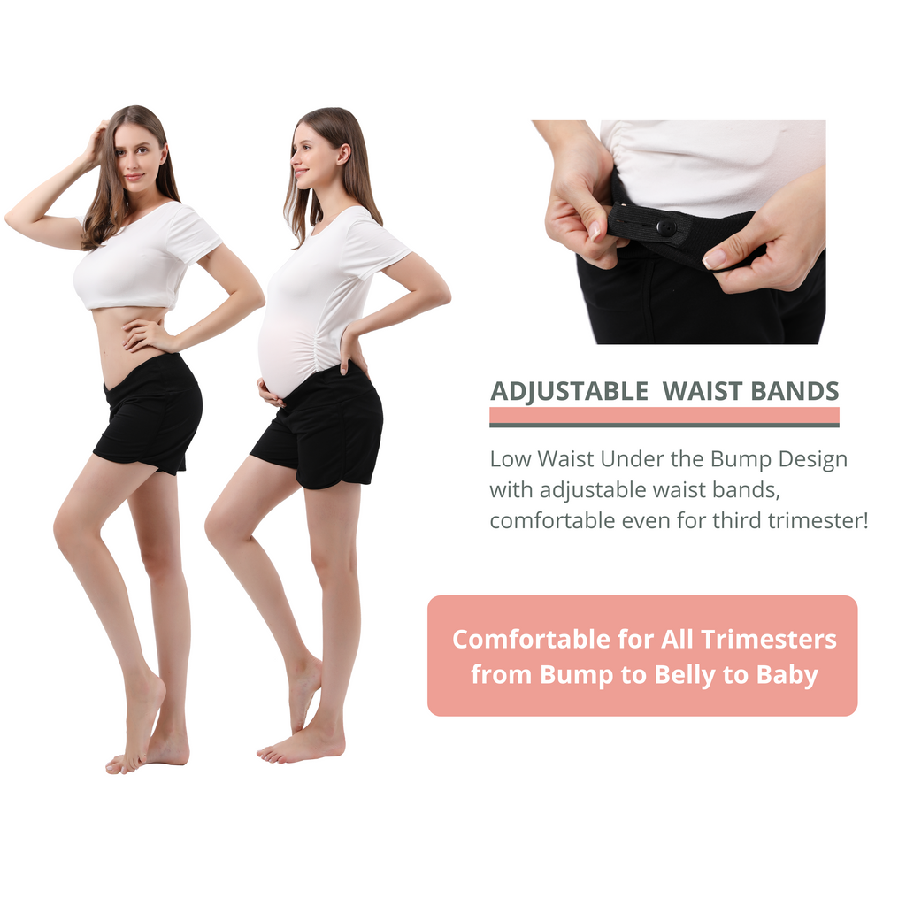 Below Bump Pregnancy Shorts Bottoms Alina Mae Maternity   