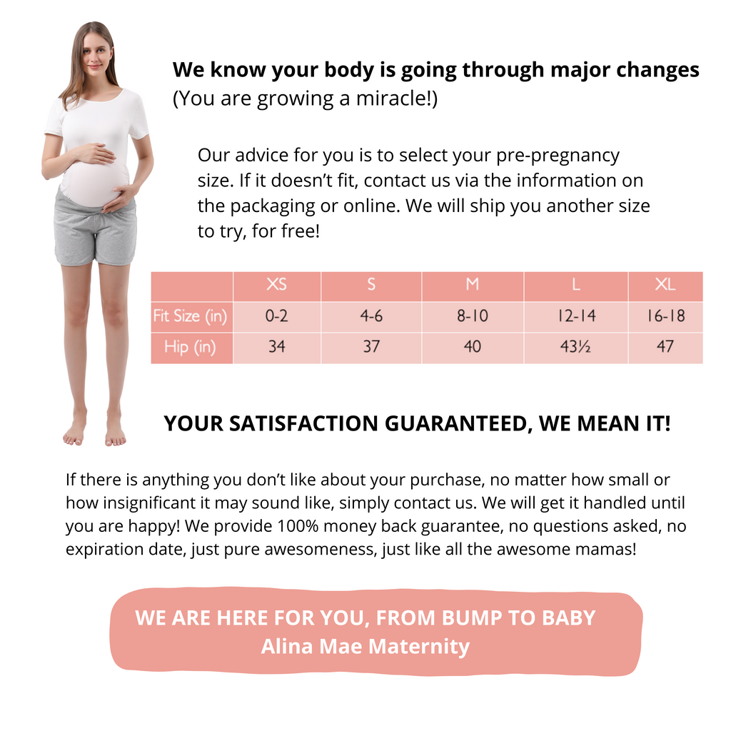 Below Bump Pregnancy Shorts Bottoms Alina Mae Maternity   