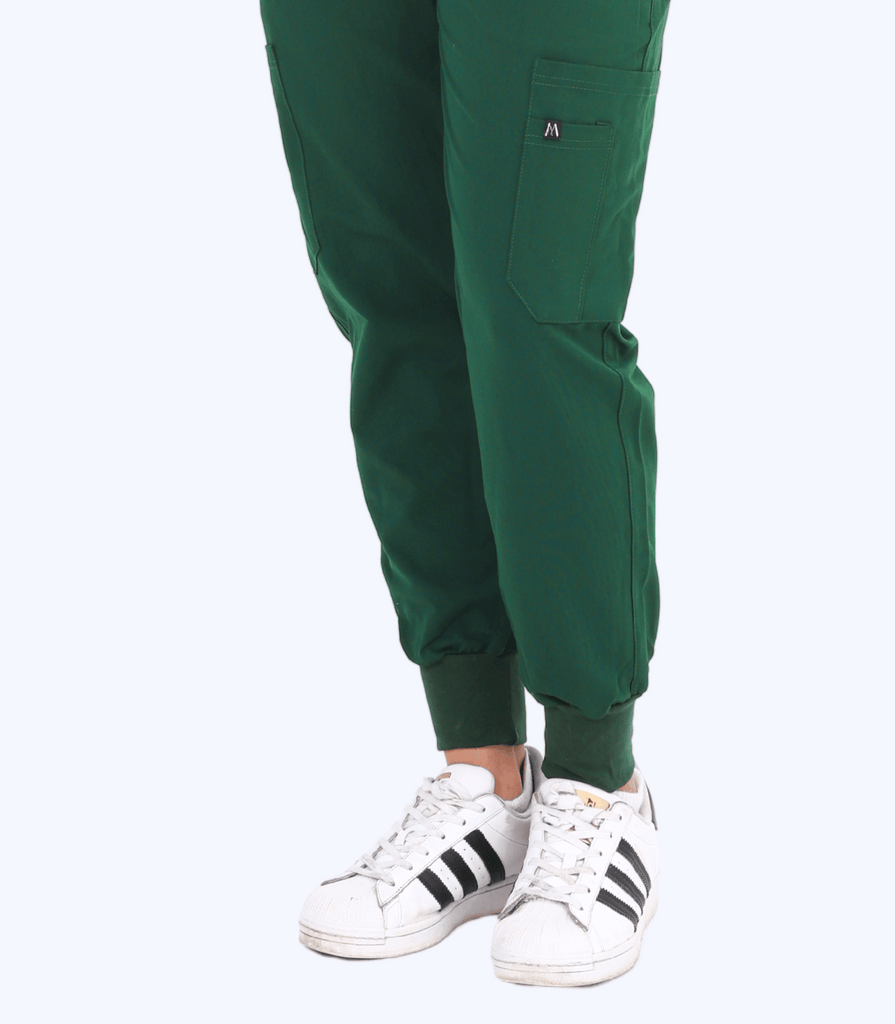 Maternity Scrub Jogger Pants for Women Pregnant Doctor Uniform Pant Nurse Scrub w/ 6 Pockets Alina Mae Maternity Green