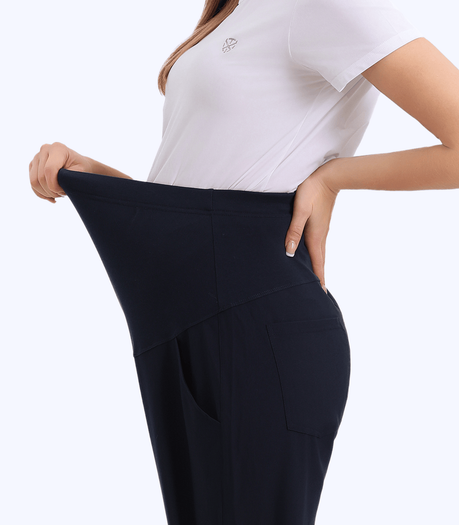Maternity Scrub Jogger Pants for Women Pregnant Doctor Uniform Pant Nurse Scrub w/ 6 Pockets Alina Mae Maternity Navy