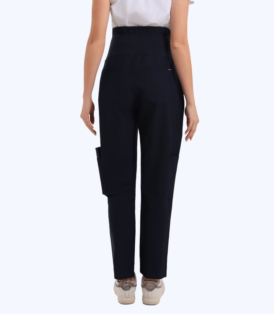Maternity Scrub Jogger Pants for Women Pregnant Doctor Uniform Pant Nurse Scrub w/ 6 Pockets Alina Mae Maternity Navy