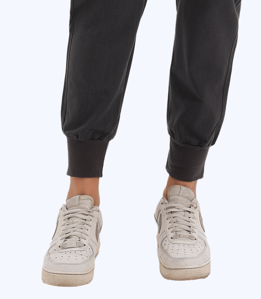 Maternity Scrub Jogger Pants for Women Pregnant Doctor Uniform Pant Nurse Scrub w/ 6 Pockets Alina Mae Maternity Gray