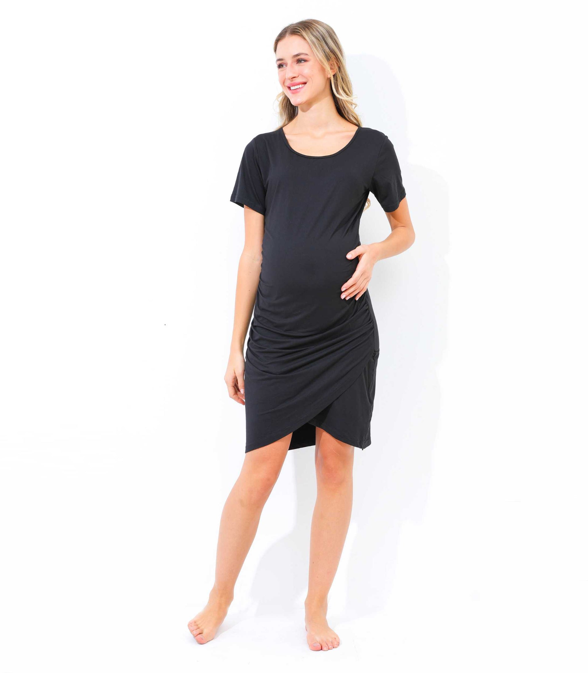 black maternity dress