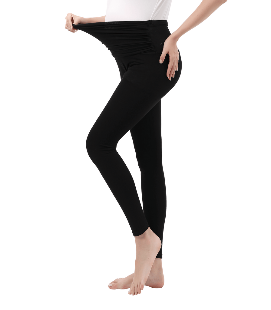 Women Maternity Nursing Pajama Sets Pregnant Lounge Sleepwear Breastfeeding PJs Alina Mae Maternity Black Shirt / Black Legging