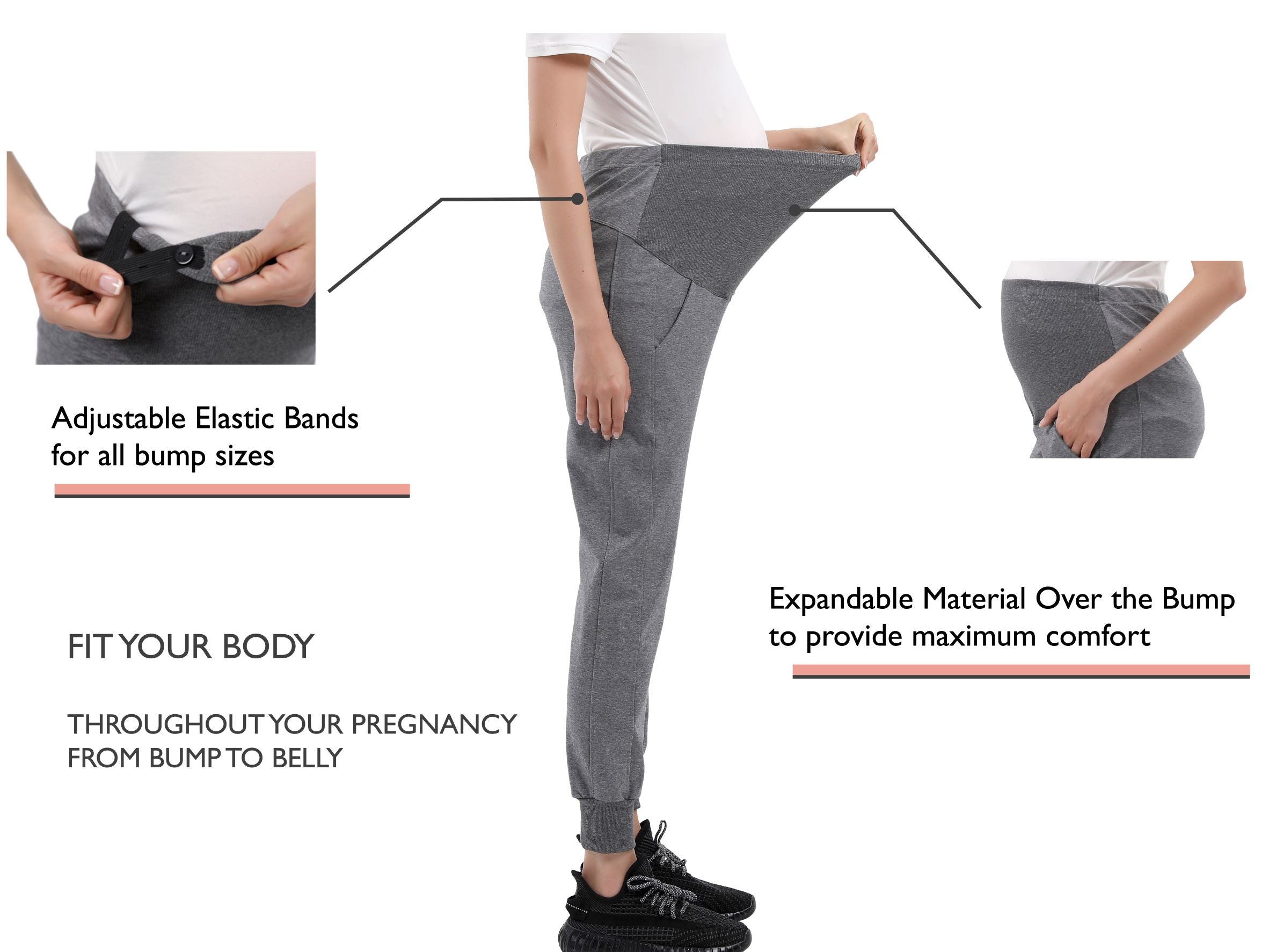 Basic Maternity Sweatpants | Alina Mae Maternity