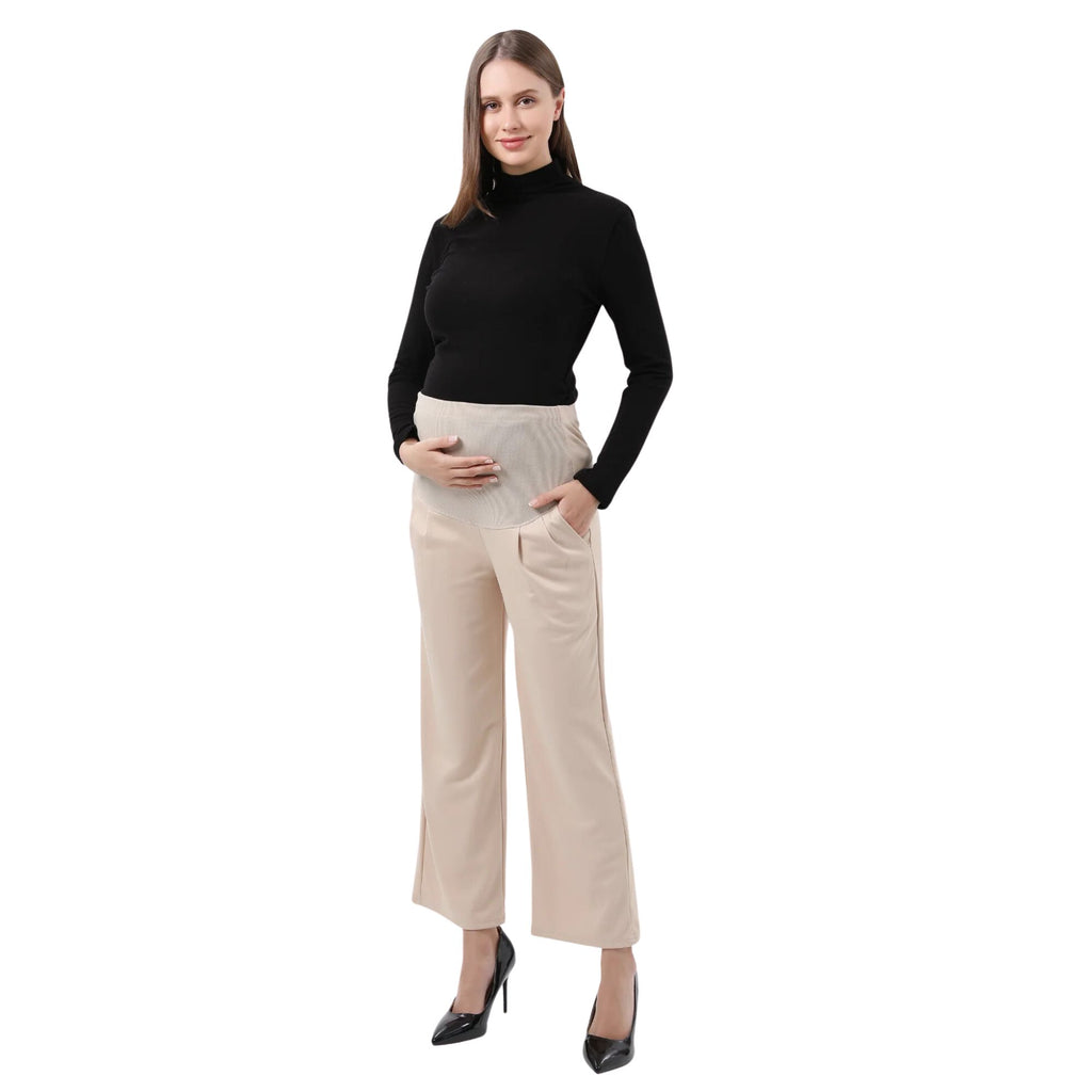 The Wide Leg Maternity Ankle Pant Bottoms Alina Mae Maternity   