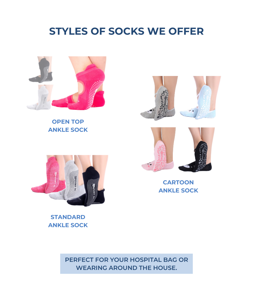 Non-Slip Women's Hospital Socks Socks Alina Mae Maternity   