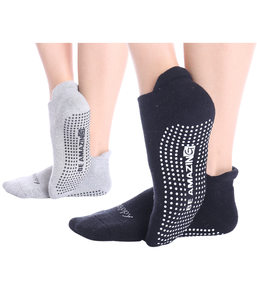 Non-Slip Women's Hospital Socks Socks Alina Mae Maternity 2 Black / Grey 