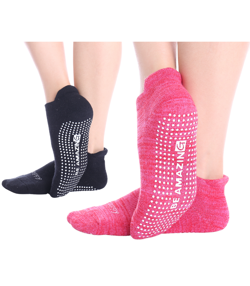 Non-Slip Women's Hospital Socks Socks Alina Mae Maternity 2 Black / Pink 
