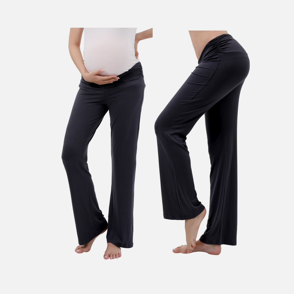 Below Bump Maternity Postpartum Pajama Pants Bottoms Alina Mae Maternity Dark Gray X-Small (0-2) 