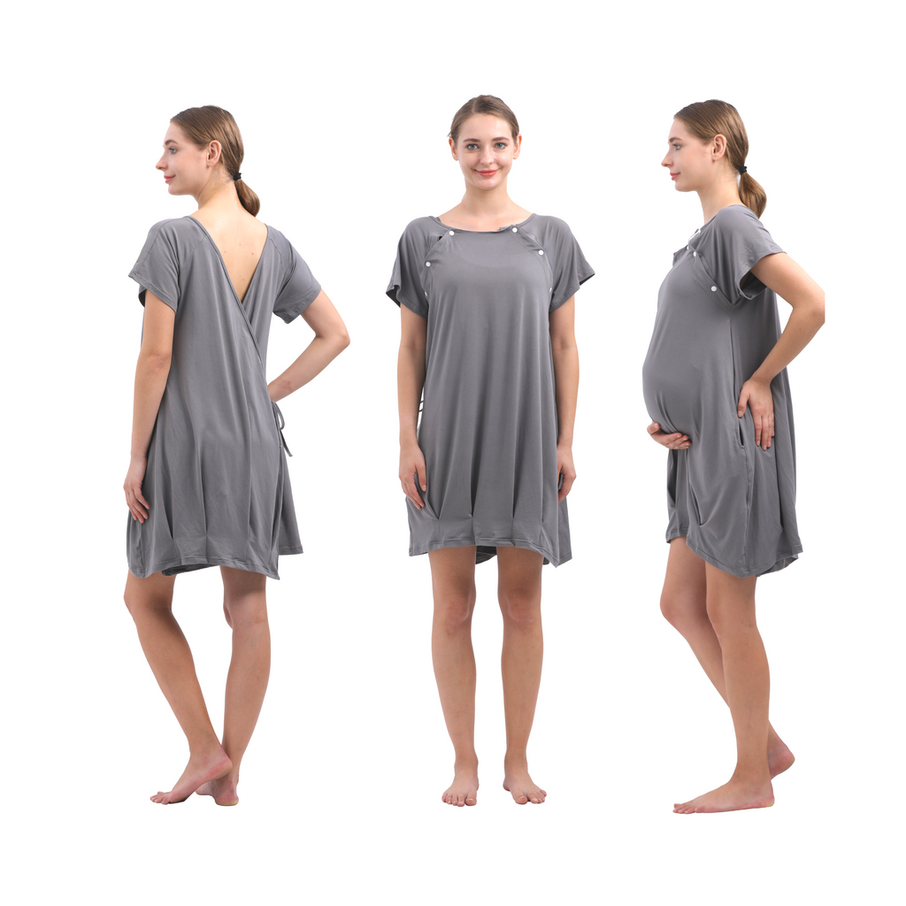 Cloud-Like Soft Hospital Patient Gown Hospital Gowns Alina Mae Maternity   