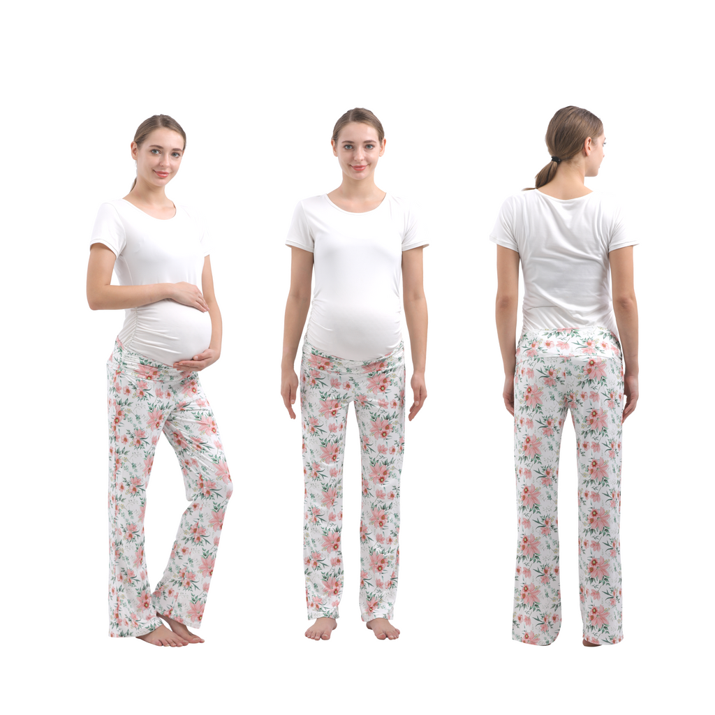 Below Bump Maternity Postpartum Pajama Pants Bottoms Alina Mae Maternity   