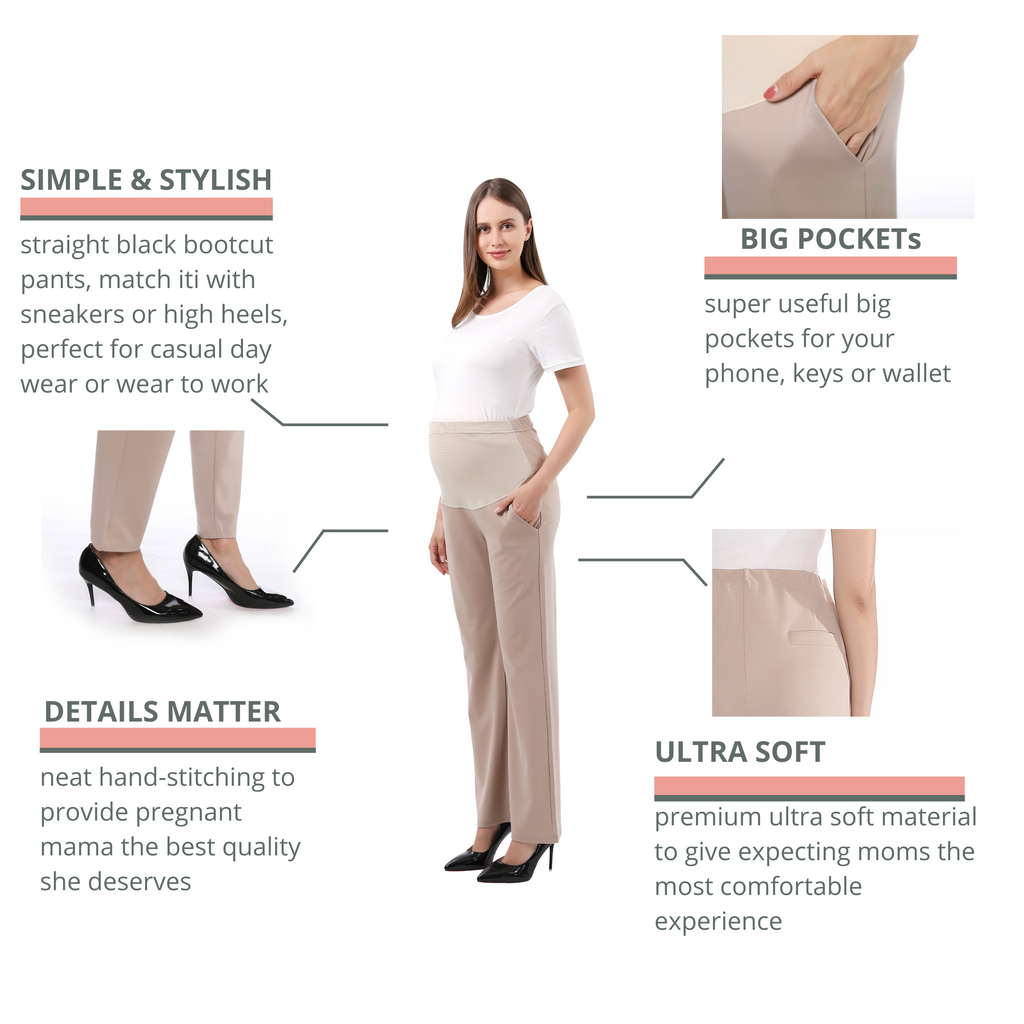 The Wide Leg Maternity Ankle Pant Bottoms Alina Mae Maternity   